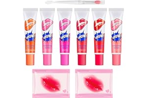 YGACHE Tinta Para Labios 6 Piezas Lip Stain Tint Pintalabios Peel Off Permanente Esistente Agua Antiadherente Larga Duración