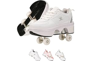 AGLOAT Mädchen Rollschuhe mit Rollen | Kinder Roller Skates | Verstellbar Kick Rädern-Sneaker | Outdoor-Spaß und Abenteuer | Geburtstagsgeschenk
