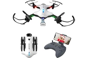 ATOYX Drone Plegable, Drone con Cámara para Principiantes y Niños, 720P con Control Remoto WiFi FPV en Tiempo Real, Una Tecla de Despegue/Aterrizaje, Gravedad Sensor, AT-146