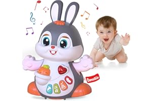 Yerloa Conejo Musicales Juguetes Bebes 6-12 Meses,Juguete para Gatear con música y Luces Niños 1 Año Juguetes interactivos de Aprendizaje, Regalos Originales para Bebes Niños 1 2 3 años