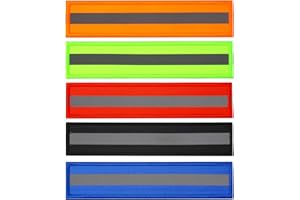 Ranstac Bande à crochet réfléchissante - Emblème - Écusson brodé - Crochet et boucle - 5,3 cm de large - 8 cm de long - CJ/SQZ-05(C4)