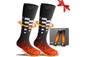 COMFY MATE Heated Socks with 2 Pack Hand Warmer Rechargeable Set, Heating Socks with Electric Handwarmer Max 70℃, Ultra Light Portable for Pocket, Idea Tech Gifts for Men, Women, Fishing, Golf, Hunting