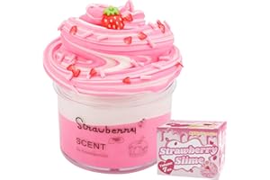 KEEMANMAN Slime Beurre alla Fragola, 200 g – Kit Slime Parfumé – Jouet Carino Preppy per Ragazze et Garçons – Cadeau Compleanno pour Ado, Enfants, Fête et Remplissage Chaussette