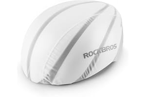 ROCKBROS Copricasco da Bici Impermeabile Copri Caschi Idrorepellente da Bicicletta MTB Ciclismo Copertura Anti-Pioggia Idrorepellente Riflettenti Antivento Helmet Cover