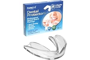 Runesol Gouttiere pour Dent, 6x Mixte, Goutiere Dentaire Anti Bruxisme, Goutieres Dentaires Anti Grincement, Gouttieres pour les Dents, Gouttière Bruxisme, Protege Dents Nuit, Gouttiere Thermoformable