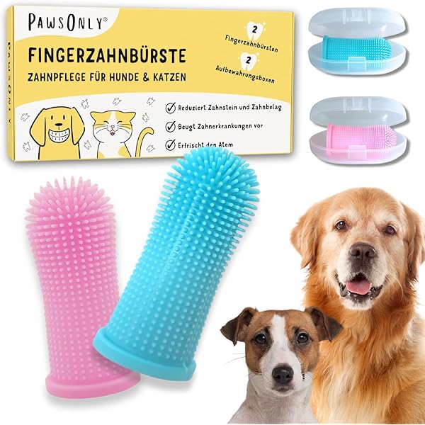 Dog Toothpaste 4-Piece Dog Toothbrush Set 360 Pet Teeth Cleaning