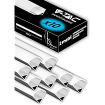 V-TAC 2 Profili Angolari In Alluminio Da 2 M Per Strisce LED (totale 4 M) – Copertura Satinata, 21,3 X 15,8 Mm – Dissipano Il Calore E Nascondono I Led