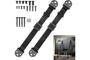 TV Kippsicherung Möbel Gurte Kindersicherheit: YIDM 2 Stück Kippsicherung Fernseher Verstellbar, Fernseher Kipp Sicherung Sicherheitsankerwände zur Verhinderung von herunterfallenden TV, Schwarz