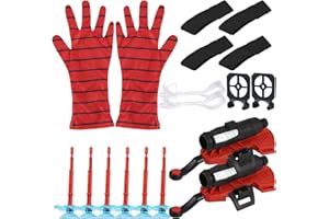 Eabdice Zestaw 2 rękawiczek Launcher, rękawice Spider Launcher, rękawice Kids Spider Hero, zabawna zabawka edukacyjna, rekwizyt dla dzieci (opakowanie OOP -Bag)