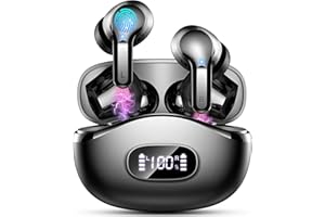 AOTONOK Wireless Earbuds, Wireless Earphones Bluetooth 5.3 Headphones In Ear with 4 ENC Noise Cancelling Mic, 40H Deep Bass Bluetooth Earphones, IP7 Waterproof Ear buds Bluetooth Earbuds, LED Display, USB-C