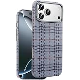 CONSTRAIN - iPhone 17 Pro Max ile uyumlu Kılıf Ultra Slim Kumaş Desenli Karbon Scots Kevlar Magsafe ile uyumlu Kapak