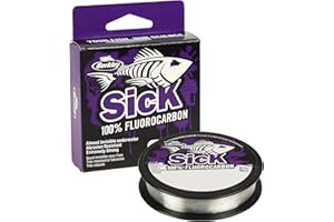 Fluorocarbone Berkley Sick Leader Material - 50m de tête de Ligne Invisible de fluorocarbone Transparent, coulant Rapidement. Parfait pour la pêche en Eau Douce et la pêche en mer