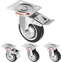 Style Selections 4-Pack 4-in Rubber Swivel Caster LC4RC