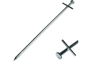 DCP Quality Tarzan Lot de 1 à 100 piquets de tente en acier 23 cm pour sols durs, piquets de sol rocheux, piquets de tente, piquets de sol en pierre, piquets d'ancrage au sol