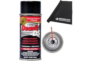GENERISCH Caig D5 DeoxIT D5S-6 Nettoyant 5 % spray de contact + chiffon microfibre Keepdrum