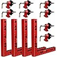 Clamping Squares for Woodworking, 6.3" x 6.3" 90 Degree Positioning Squares Right Angle Corner Clamps for Woodworking, 16 x 16cm Aluminum Alloy Woodpeckers Tool for Picture Frame Box Cabinets