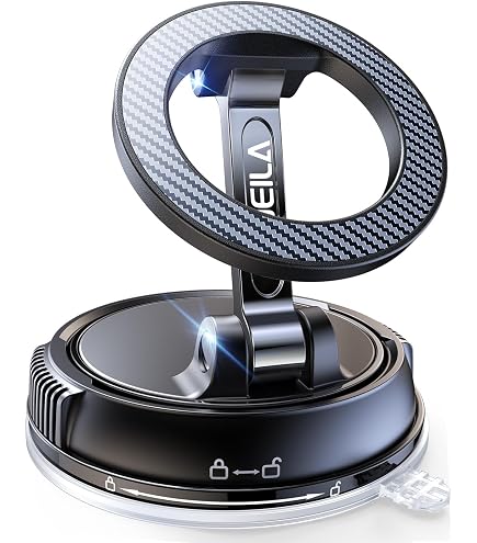 Produktbild von MriiVox Vakuum-Magnethalterung Fürs Auto – 360° Faltbar, Universell, Mit Saugnapf Für Smartphones