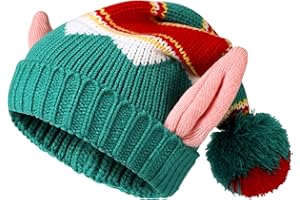 TAGVO Gorro Navideño para Adultos Niño, Gorro Santa Claus Sombreros Navideño de Invierno Gorro de Papá Noel Roja para Fiesta Festiva de Año Nuevo
