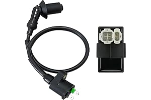 Strongthium AC CDI Tändbox 6-Pin Runt Kontaktdon + Tändspole Set för GY6 50cc 125cc 150cc 4-Takt, Tändningskit för 139QMB 157