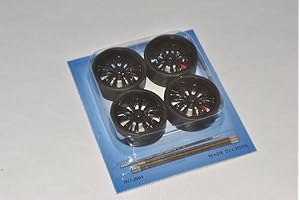 alles-meine.de GmbH Tuning Reifen RÄder Felgen 1/18 1/24 Schwarz 40 Mm 4,0 cm Modellauto Modell Auto