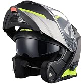 ORIGINE Motorcycle Helmet Bluetooth Flip-Up Helmet Integral Helmet ECE with Double Visor