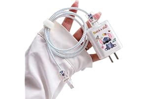 DiyGody Protezione Cavo Animali Fumetto, Protezione Linea Dati Impedisce la Rottura del Cavo Custodia Protettiva, Protezione Cavo per iPhone Caricabatterie - Cane Anime Blu