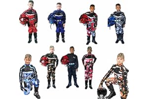 GENERIC KIDS RACE KART SUIT - Junior Motocross Child Quad Dirt Bike MX Off Road Trials Go-Karting Enduro Children ATV MTB BMX Sports Overalls Racing One Piece Suit