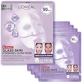 L'Or&eacute;al Paris Revitalift Filler Glass Skin Facial Mask Hydrogel 4 Pcs | Centella Asiatica, Hyaluronic Acid and Glycerin, Glas