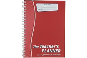 EDUCATIONAL PLANNING BOOKS LTD The Teacher's Planner 2024-25: A4, Red, 6 Period (TP3-R)