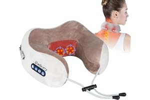 Quellsotty Masseur Cervical et Cou, Appareil Massage de Cervicales, Masseur Électrique Oreiller de Nuque sans fil Massant à Shiatsu, Coussin de Massage Électrique pour les Cervicales Douloureuses