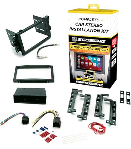 Sound-way Single/Double DIN Car Radio Installation Kit, 1/2 DIN Front Panel Frame Facia Adaptor Antenna Adapter Release Keys Compatible With Alfa Romeo Mito - View #2