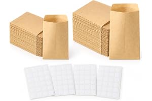 200 stycken små bruna platta påsar, små sammetspåsar (9 x 13 och 6 x 10 cm) | Mini papperspåsar papperspåsar kraftpapperspåsar för gästpresenter smycken godis julkort mynt