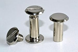 Q TOOLS Viti da boccola/rivetti/viti per cintura/colore, forma e dimensioni a scelta/spedizione dalla Germania (8 mm, argento).