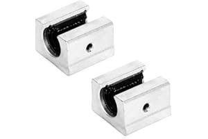 Ruimou 2 unidades SBR12UU cojinete de bolas de movimiento lineal abierto (12 mm de diámetro interior) para máquina CNC deslizante, piezas de impresora 3D