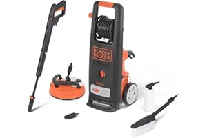Black+Decker Hidrolimpiadora de Alta Presión BXPW2200PE con Patio Cleaner y Cepillo Fijo (2200 W, 150 Bar, 440 l/h)