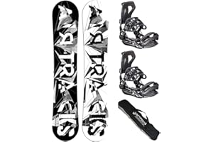 AIRTRACKS Snowboard Set Tabla BWF Extra Wide Hombre+Fijaciones Star o Master+SB Bolsa Nuevo 155 159 161 165 168 171 cm