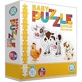 Circle Toys CRCL020 Baby Puzzle &Ccedil;iftlik Hayvanları, &Ccedil;ok Renkli