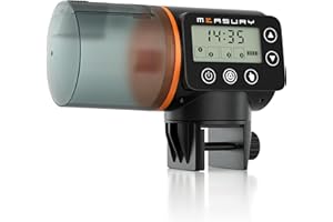 Measury Distributeur Nourriture Poisson Aquarium, Distributeur Automatique Poisson jusqu'à 4 Fois par Jour