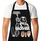 XCSJKJ Grembiule Star Wars, con 2 tasche da 95 cm, grembiule, divertente novità per cucinare grigliate, grembiuli umoristici,