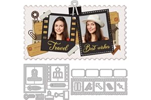 GLOBLELAND Fustelle A Tema Retrò Classico per Pellicole Cornici per Foto per Cornici Graffetta Stencil Fustelle In Metallo per La Creazione di Biglietti Fai Da Te Scrapbooking Album Fotografico