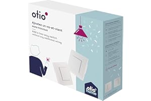 Otio - Interrupteur Va-et-Vient Sans Fil Connecté Encastré - Contrôle Jusqu'à 10 Équipements - Compatible Ampoules LED, Halogènes, Fluocompactes - Portée 100m - Conforme à la Norme CE - Blanc