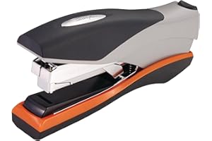 Swingline 87845 Optima Desk Stapler, 40-Sheet Capacity, Silver/Orange/Black