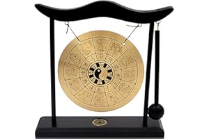 FENGSHUISALE Feng Shui Brass Gong Desktop Zen Art for Fortune + Free Red String Bracelet