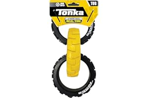 Nerf Dog Gumowa 3-pierścieniowa zabawka dla psa, lekka, trwała i wodoodporna, 27 cm, dla ras średnich/średnich, pojedyncza, żółto-czarna