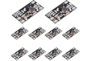 LAOMAO DC DC Convertidor elevador 3,7 a 12 V regulador Módulo de refuerzo de batería de litio 5 V 9 V 12 V Fuente alimentación ajustable(paquete de 10)