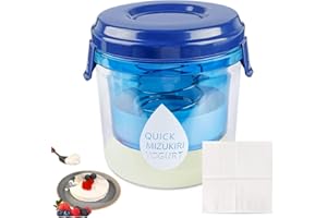 BYZESTY Griechisches Joghurtsieb Selbstgemachter Joghurtfilter Joghurt-Frischkäsebereiter Joghurt-Molke-Trenner Käsepresse Joghurtbereiter Joghurtmaschine mit Netzsiebe, Filtertuch