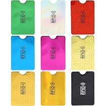 Lot De 9 Porte-Cartes RFID Colorés - Protection Cartes Bancaires Et Identité Anti-Vol