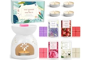 LA BELLEFÉE Fundidor de Velas Perfumadas Bloque de Cera para Aromaterapia Interiodo Blanco Viene Velas con Set de Regalo