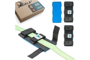 valonic KOALA - 4x ochraniacze krawędzi do paska mocującego - poduszka neoprenowa, zestaw ochrony krawędzi z zapięciem na rzep - do SUP, kajaka - szerokość paska do 60 mm, torba do przechowywania