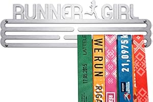 United Medals 'Runner Girl' Cintre de Médailles | Acier Porte-Médailles | Medal Holder Display
